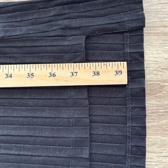 Eileen Fisher Large Wide Rib V-Neck High Low Shift Dress Lagenlook Minimalist - Picture 9 of 11